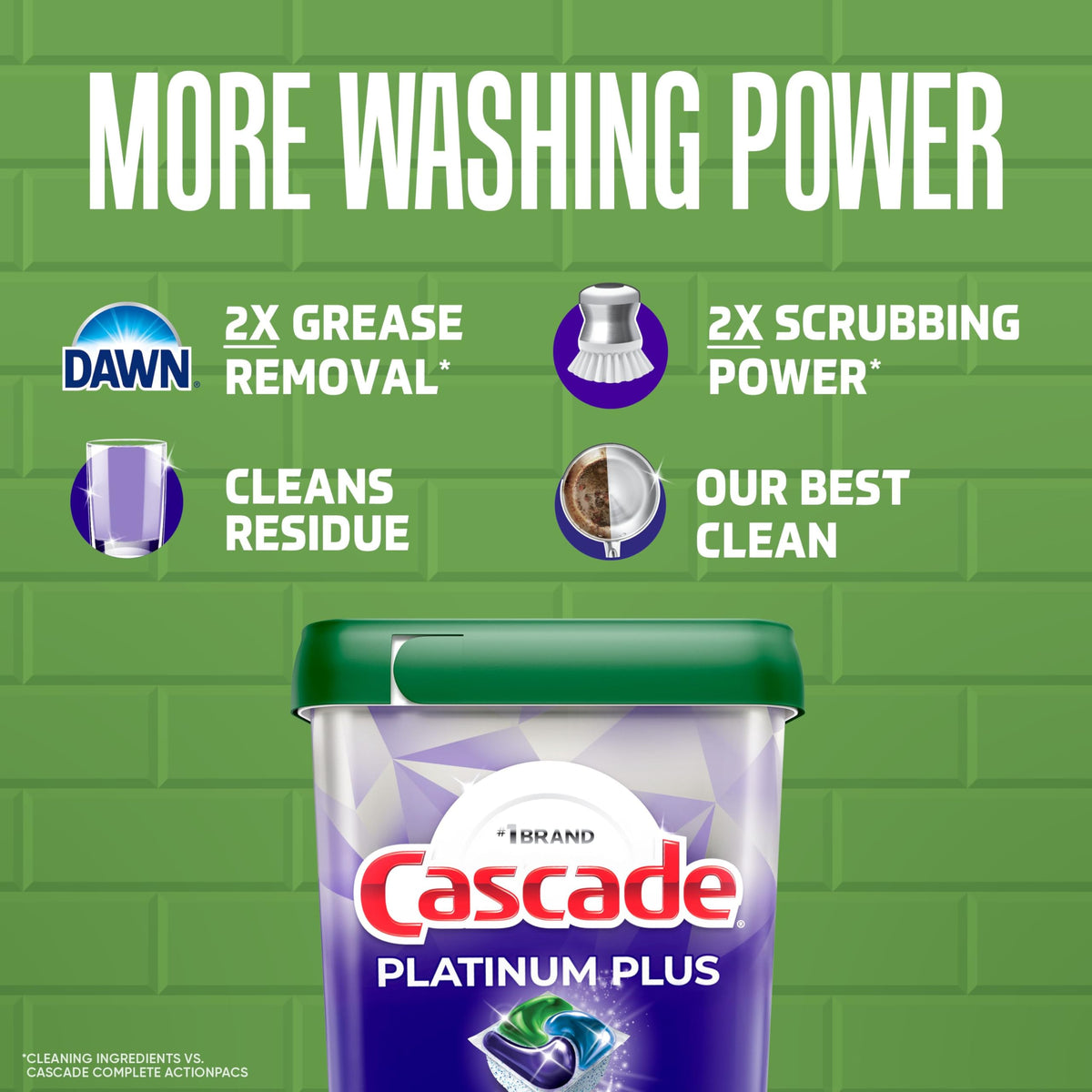Cascade Platinum Plus Dishwasher Detergent Pods, Dish Detergent Soap, Fresh Scent, 51 Count 🍁 All In One Marketplace Canada