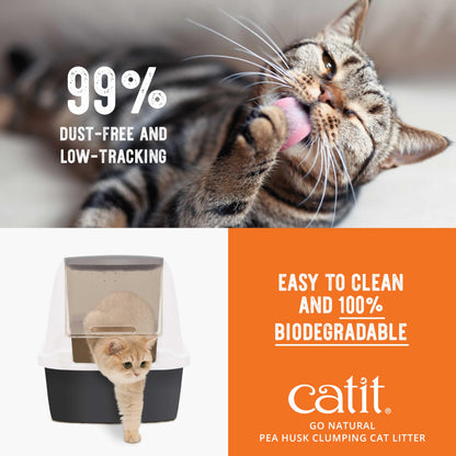 Catit Go Natural Pea Husk Clumping Cat Litter, Tofu, Vanilla 5.6 kg, Dust Free & Lightweight Cat Litter, Easy to Scoop Litiere Pour Chat 🍁 All In One Marketplace Canada