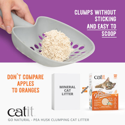 Catit Go Natural Pea Husk Clumping Cat Litter, Tofu, Vanilla 5.6 kg, Dust Free & Lightweight Cat Litter, Easy to Scoop Litiere Pour Chat 🍁 All In One Marketplace Canada