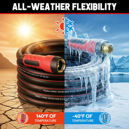 Garden Hose 25ft x 5/8", Non-Expandable Heavy Duty Premium Flexible Water Hose, No Kink, Leakproof, Lightweight Hybrid Hose with Male to Female Fittings for Household&Backyard 🍁 All In One Marketplace Canada