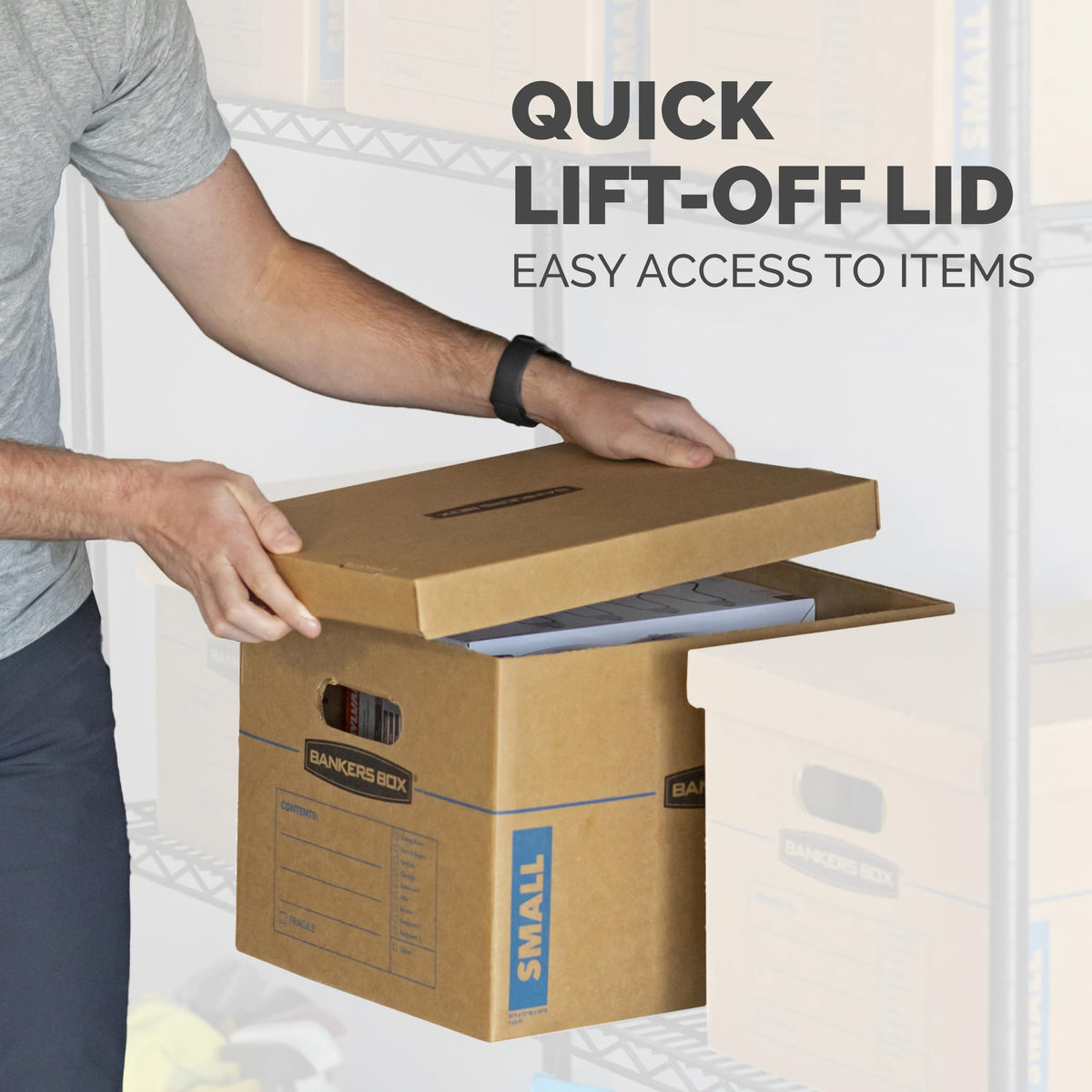 Bankers Box SmoothMove Classic Moving Kit Boxes, Tape-Free Assembly, Easy Carry Handles, 8 Small 4 Medium, 12 Pack(7716403) 🍁 All In One Marketplace Canada