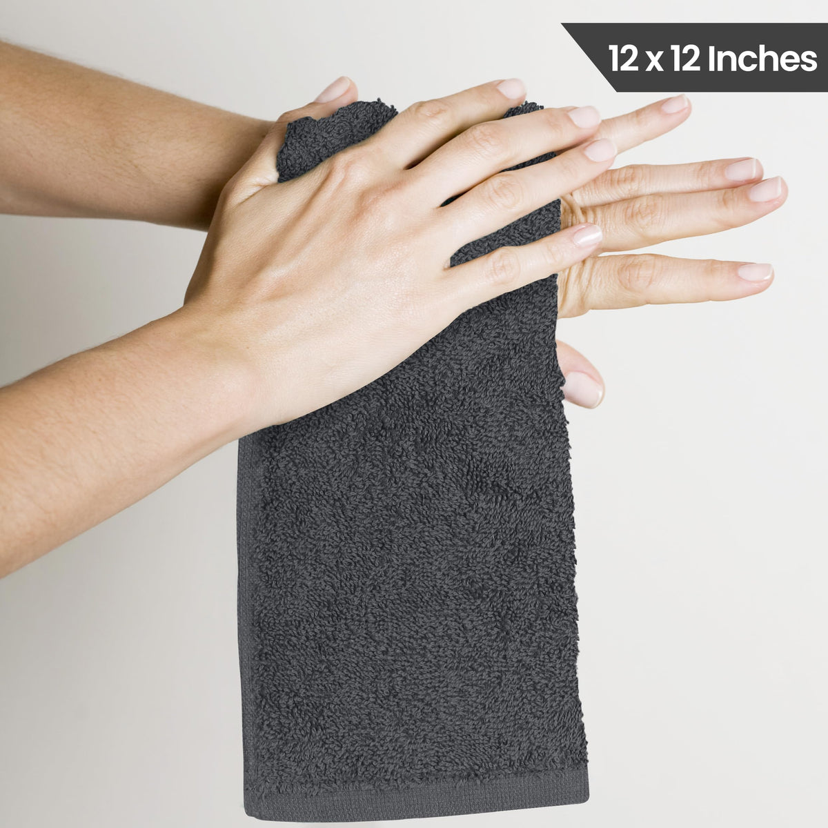 Utopia Towels Cotton Washcloths Set - 100% Ring Spun Cotton, Premium Quality Flannel Face Cloths, Highly Absorbent and Soft Feel Fingertip Towels (24 Pack, Grey) 🍁 All In One Marketplace Canada