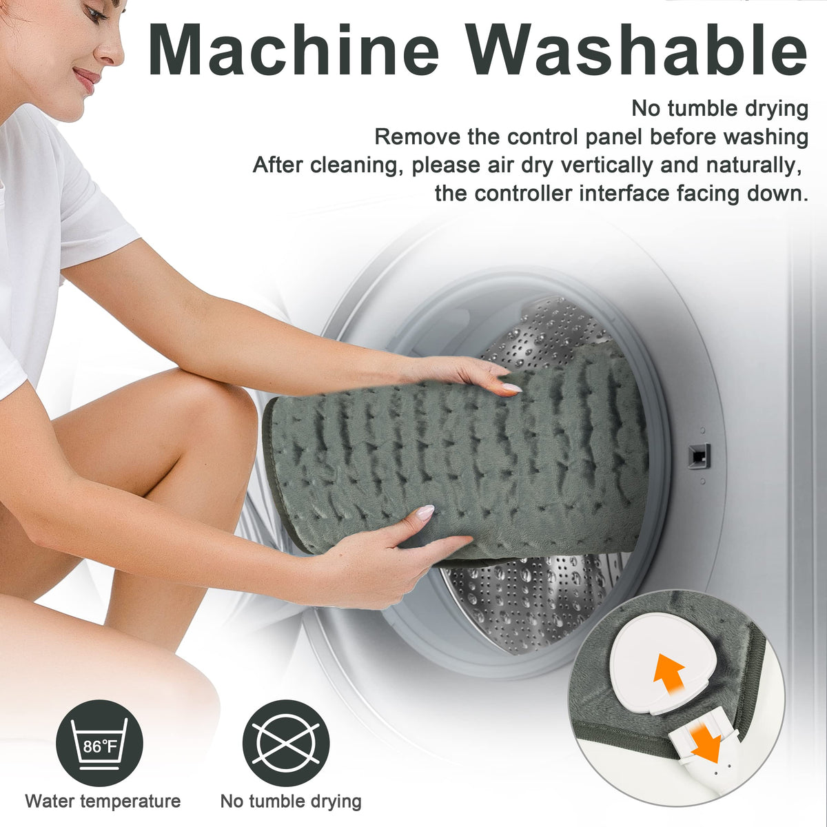 Heating Pad Electric Heat Pad, Hot Heated Pad,Moist Heat Heating Pad Moist and Dry Heat,Multiple Temp and Timer Settings (Gray green, 24"X12") 🍁 All In One Marketplace Canada