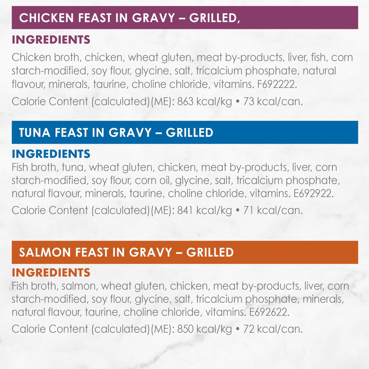 Fancy Feast Grilled Wet Cat Food, in Gravy Variety Pack 3 Flavours - 85 g Can (24 Pack) 🍁 All In One Marketplace Canada