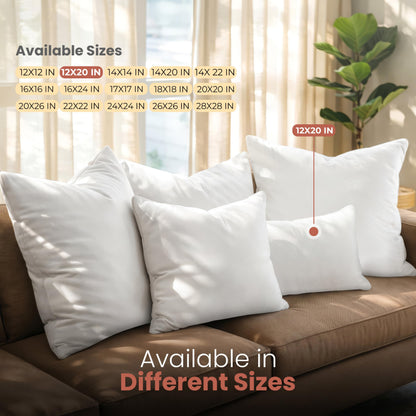 Utopia Bedding Throw Pillows Insert (Pack of 2, White) - 12 x 20 Inches Bed and Couch Pillows - Indoor Decorative Pillow 🍁 All In One Marketplace Canada