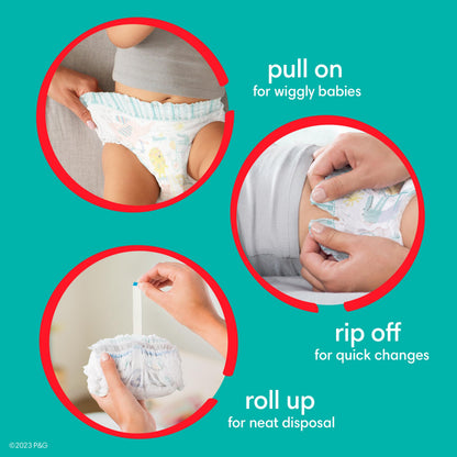 Pampers Diapers - Cruisers 360 degrees - Size 3, 132 Count, up to 100% Leakproof Fit, Designed for Active Babies, Pull On Diaper, EZ Off Tabs Designed for Easy Changes 🍁 All In One Marketplace Canada