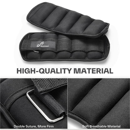 Sportneer Adjustable Ankle Weights 1 Pair 2 4 6 8 10 Lbs Leg Weight Straps for Women Men, Weighted Ankle Weights Set for Gym, Fitness, Workout, Walking, Jogging,1-5 lbs Each Ankle Weight, 1 Pair 2-10 lbs 🍁 All In One Marketplace Canada