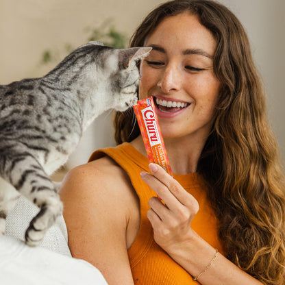 INABA Churu Cat Treats, Lickable, Squeezable Creamy Purée with Vitamin E, 14 Grams per Tube, 100 Tubes Total, Tuna Variety 🍁 All In One Marketplace Canada