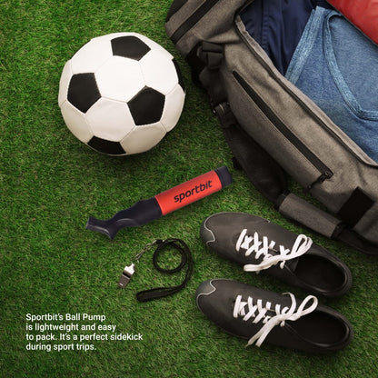 SPORTBIT Ball Pump for Sports Balls - Basketball Pump, Volleyball Pump, Football & Soccer Ball Air Pump - Hand Pump for All Sport Balls - Push & Pull Inflating System - Goes with 5 Needles Set 🍁 All In One Marketplace Canada