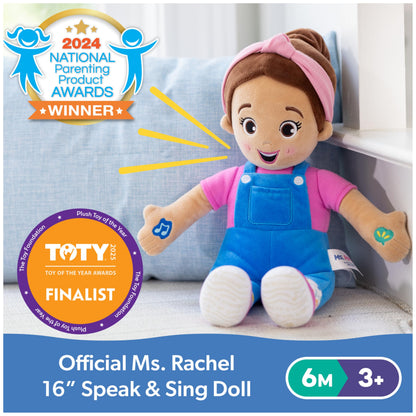 Ms. Rachel Official Speak & Sing Doll, 16” Tall Interactive Toy with 4 Songs & 16+ Phrases, Toddler Toys for Girls & Boys Ages 6 Months to 3+ Years 🍁 All In One Marketplace Canada