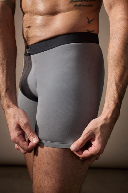 SAXX Underwear Co. Men's Core Cotton Boxer Brief Fly 3-Pack, Black/Graphite, Medium 🍁 All In One Marketplace Canada