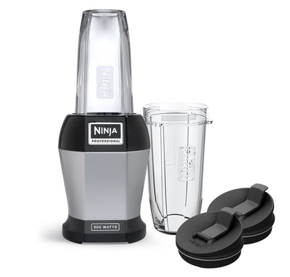 Ninja BL450C, Nutri Pro Personal Blender For Juices, Shakes & Smoothies, 18 and 24 Oz cups, Black/Silver, 900W (Canadian Version) 🍁 All In One Marketplace Canada