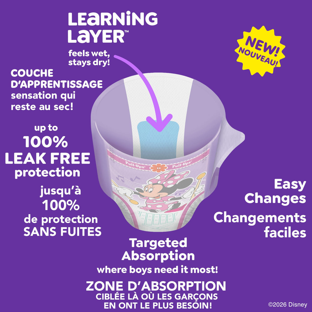 Pull-Ups Girls Potty Training Underwear, Easy Open Toddler Pants 5T-6T (46+ lbs), Learning Designs for Toddlers, 66 count 🍁 All In One Marketplace Canada