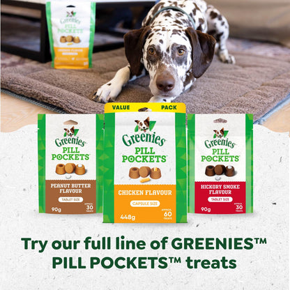 GREENIES Pill Pockets Capsule Size Natural Soft Dog Treats Chicken Flavor, (60 Treats) 15.8oz. Pack 🍁 All In One Marketplace Canada