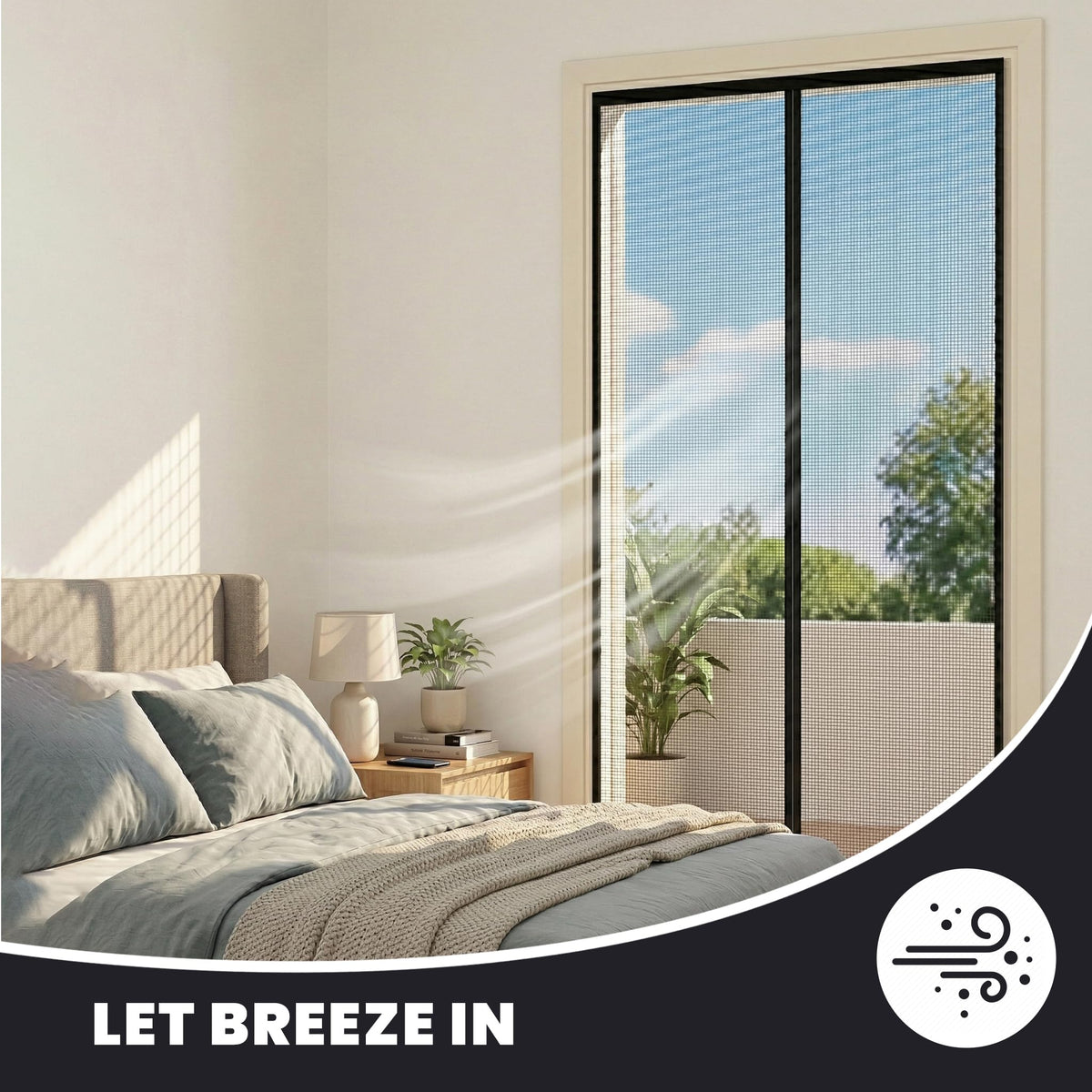 Magnetic Screen Door 34"W x 82"H, Fits Door Size to 32"W x 80"H, Heavy Duty Fiberglass Moustiquaire Magnétique, Screen Mesh with Automatic Block Closure, Walk Through Easily for Kids Pets 🍁 All In One Marketplace Canada
