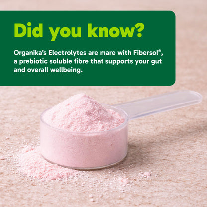 Organika Canadian-Made Electrolytes Powder with Vitamin C & Prebiotic Fibre - Sugar-Free Hydration Drink Mix - Wild Raspberry - 210 g - 60 servings 🍁 All In One Marketplace Canada