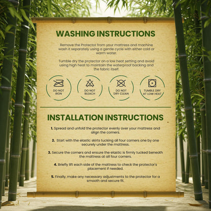 Utopia Bedding Waterproof Mattress Protector Twin Size, Bamboo Viscose Mattress Cover 200 GSM, Fits 15 Inches Deep, Breathable, Fitted Style with Stretchable Pockets 🍁 All In One Marketplace Canada