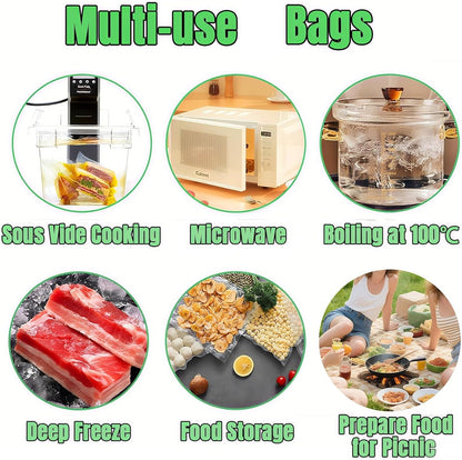 YILUFA1688 Vacuum Sealer Bags 300 Count, Pre-Cut Mixed Sizes (8"x12", 7"x10", 6"x8"), Commercial Grade Heavy Duty BPA-Free Bags, Freezer Safe, Sous Vide & Compatible with All Vacuum Sealers 🍁 All In One Marketplace Canada