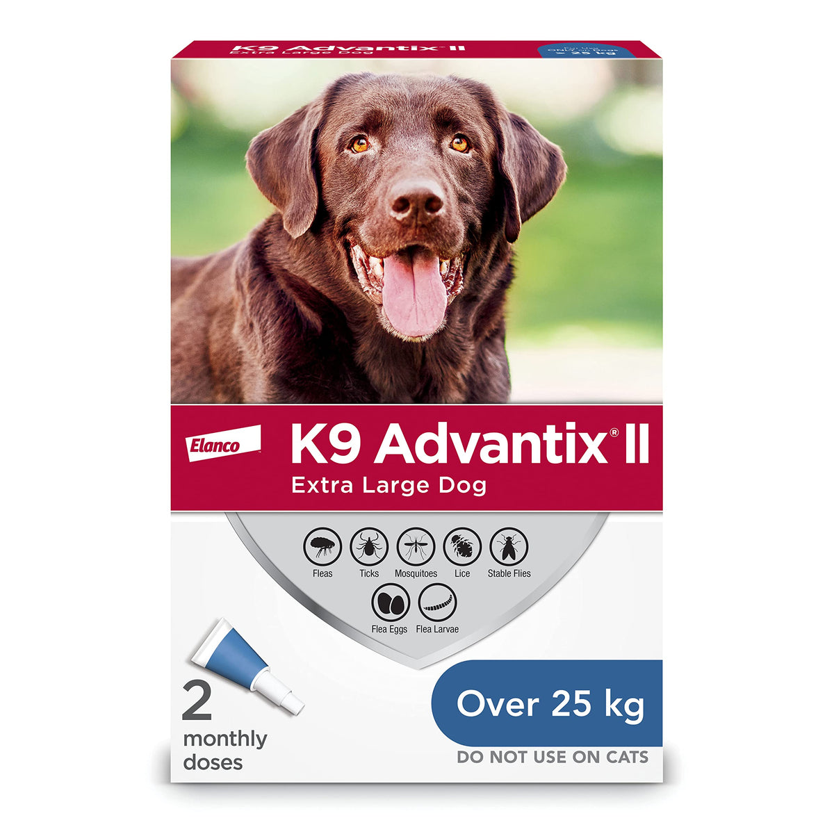 K9 Advantix II Flea and Tick Treatment for Extra Large Dogs weighing over 25 kg (over 55 lbs.)-2 doses 🍁 All In One Marketplace Canada
