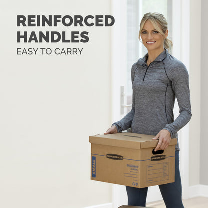Bankers Box SmoothMove Classic Moving Kit Boxes, Tape-Free Assembly, Easy Carry Handles, 8 Small 4 Medium, 12 Pack(7716403) 🍁 All In One Marketplace Canada