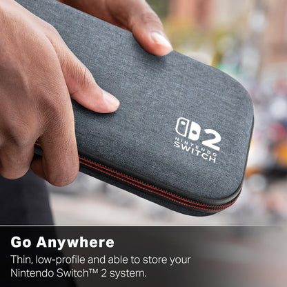 PowerA Slim Case for Nintendo Switch 2 - Dark Heather Grey, Officially Licensed, Protective Case, Holds 10 Game Cards, Padded Screen Protector, Built-in Play Stand 🍁 All In One Marketplace Canada