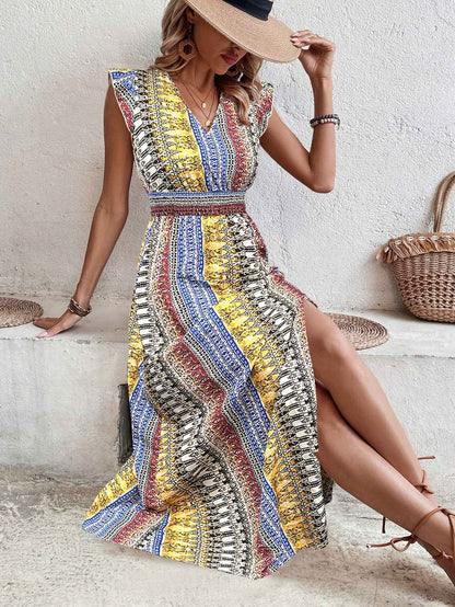 Women’s Casual Slim-Fit Split Dress – Stylish Fitted Midi Dress for Everyday & Evening Wear