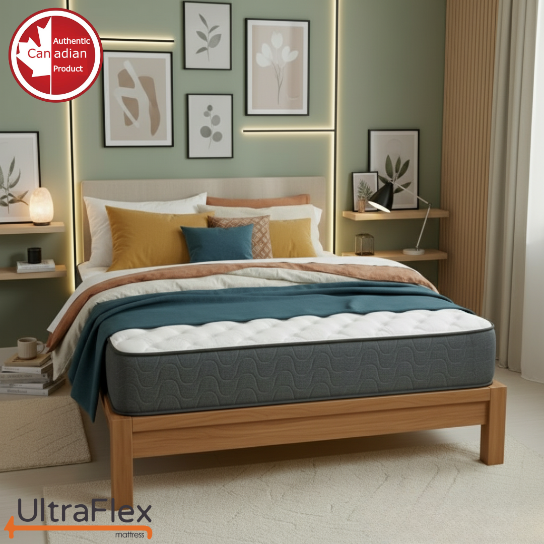 UltraFlex® HERCULES Feste orthopädische Matratze – Kühlgel, hochdichter Sojaschaum, Wirbelsäulenpflege | CertiPUR-US® | Hergestellt in Kanada