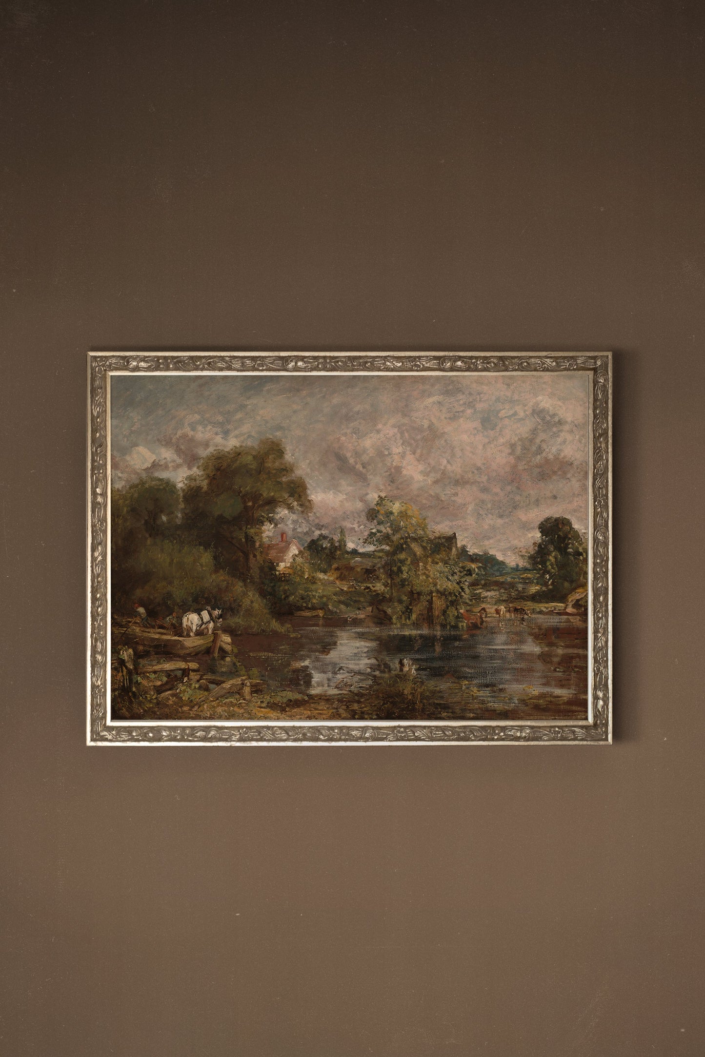 L'ART DES PAYSANS, CADRE VINTAGE ARGENT