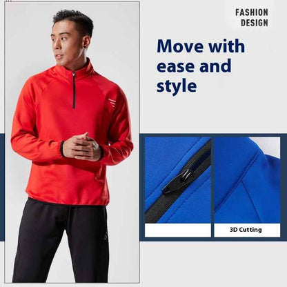 Half-Zip Quick-Dry Workout Top – Outdoor Running & Fitness Activewear
