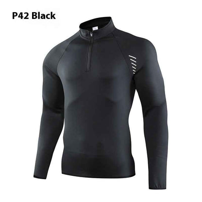 Half-Zip Quick-Dry Workout Top – Outdoor Running & Fitness Activewear