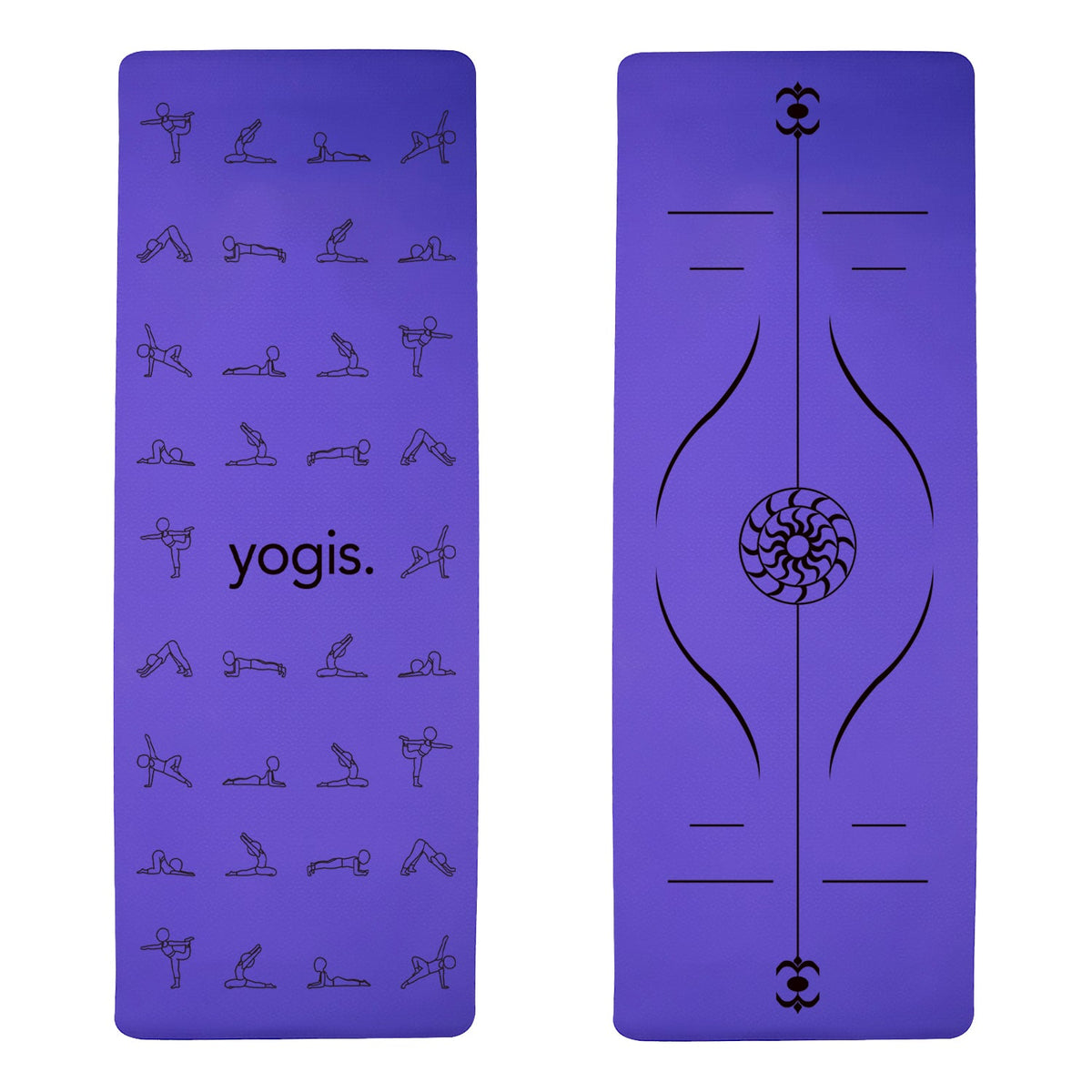 Yoga Mat Posture Line Non-Slip TPE Fitness Mat – Beginner Support &amp; Alignment Guide