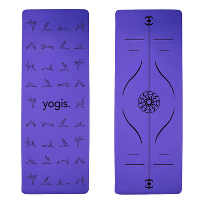 Yoga Mat Posture Line Non-Slip TPE Fitness Mat – Beginner Support &amp; Alignment Guide
