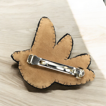 Sky Blue Beaded Hummingbird Barrette