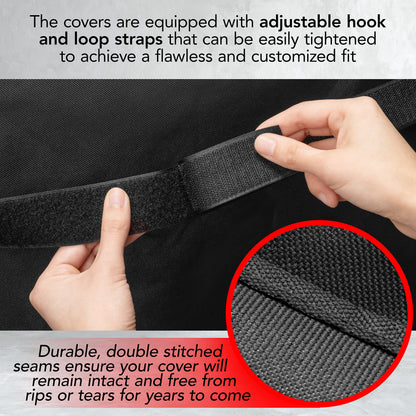 GrillTough Heavy Duty BBQ Grill Cover for Outdoor Grill, 58 Inch – Waterproof, Weather Resistant, UV & Fade Resistant with Fastening Straps – Gas Grill Cover for Weber, Genesis, Charbroil, etc. Black 🍁 All In One Marketplace Canada