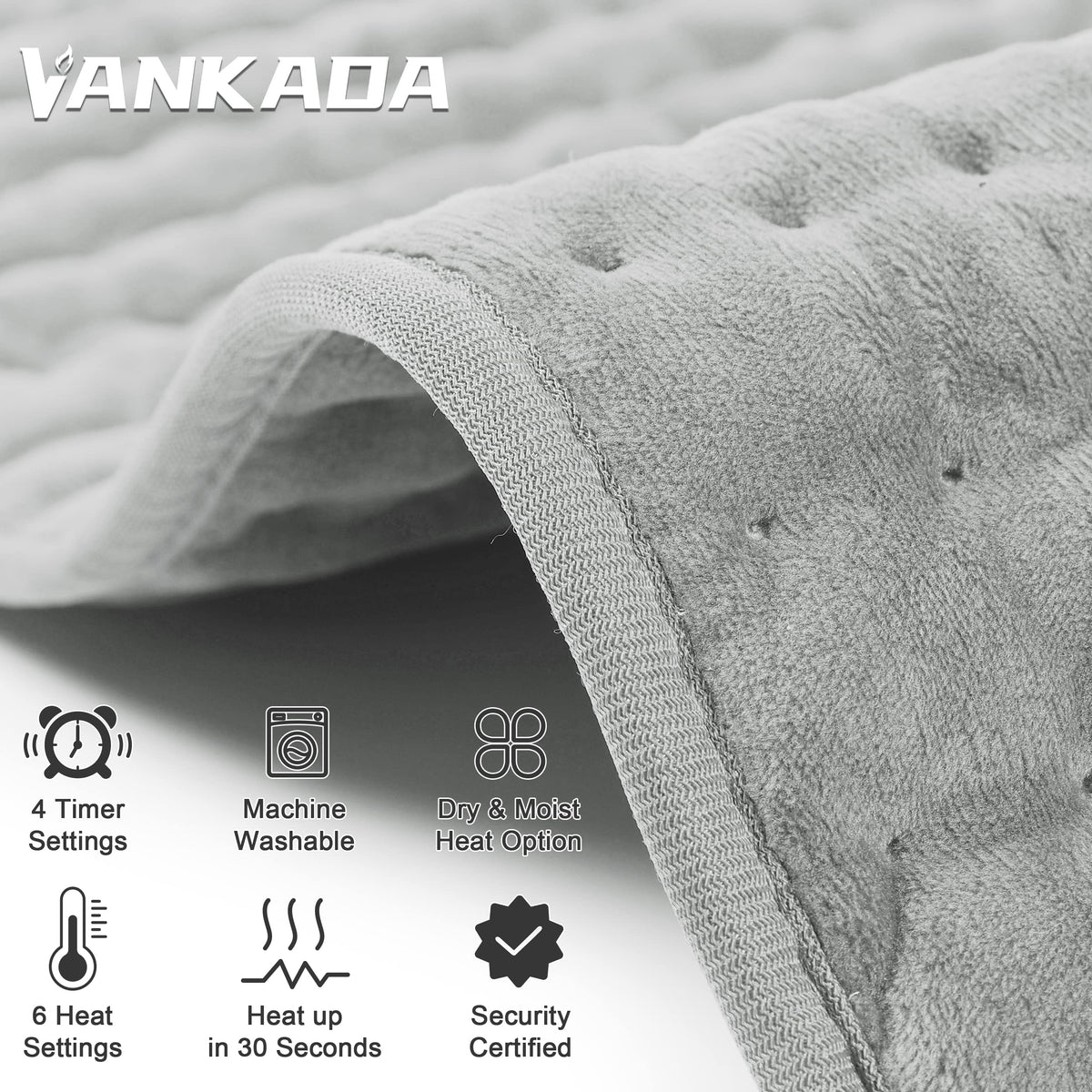 Heating Pad Electric Heat Pad, Hot Heated Pad,Moist Heat Heating Pad Moist and Dry Heat,Multiple Temp and Timer Settings 🍁 All In One Marketplace Canada