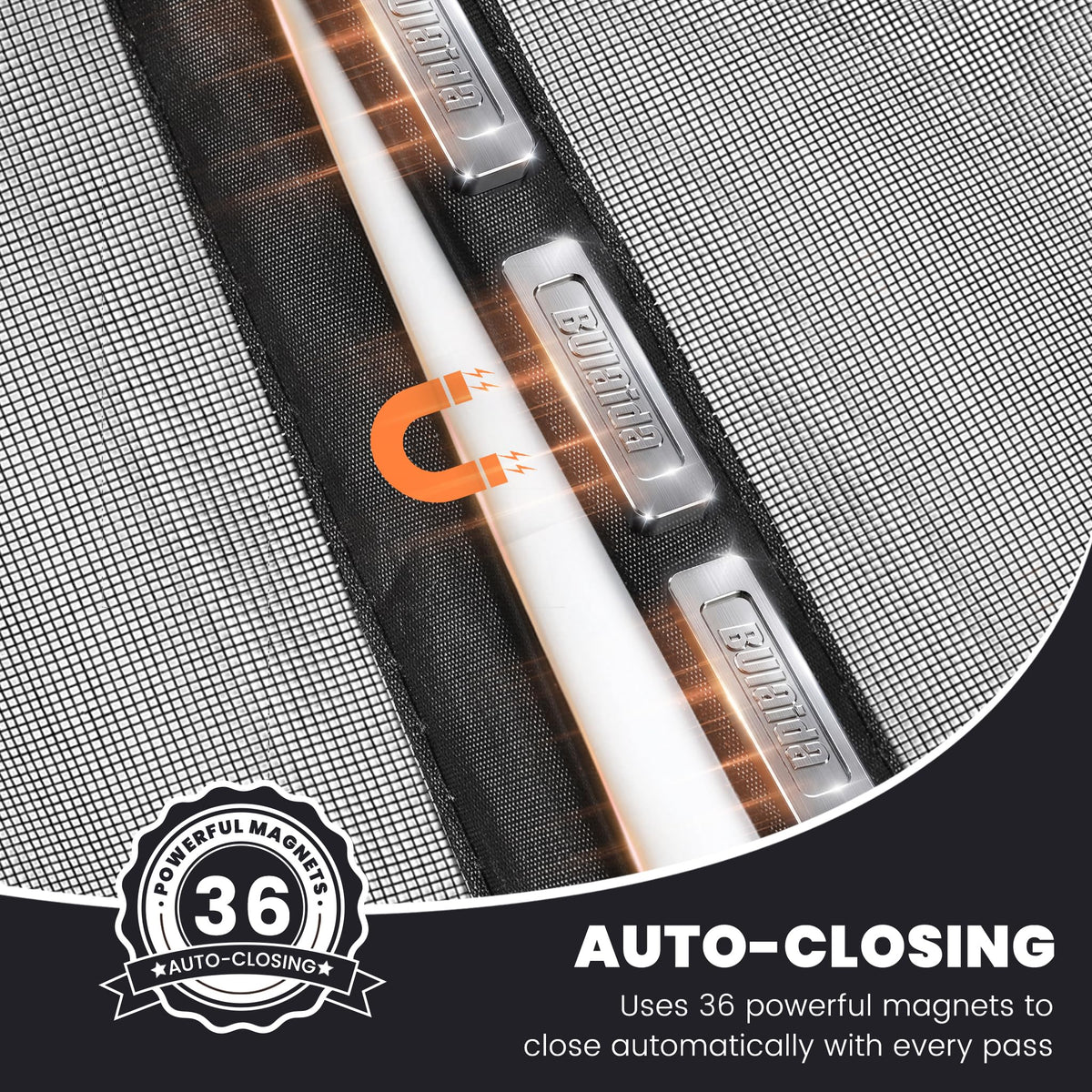 Magnetic Screen Door (Screen Size 32" x 82"), Fits Door Opening 30"x80", Heavy Duty Fiberglass Moustiquaire Magnétique, Screen Mesh with Automatic Block Closure, Walk Through Easily for Kids Pets 🍁 All In One Marketplace Canada