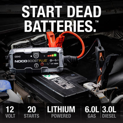 NOCO Boost GB40: 1000A UltraSafe Jump Starter – 12V Lithium Battery Booster Pack, Portable Jump Box, Power Bank & Jumper Cables - for 6.0L Gas and 3.0L Diesel Engines 🍁 All In One Marketplace Canada