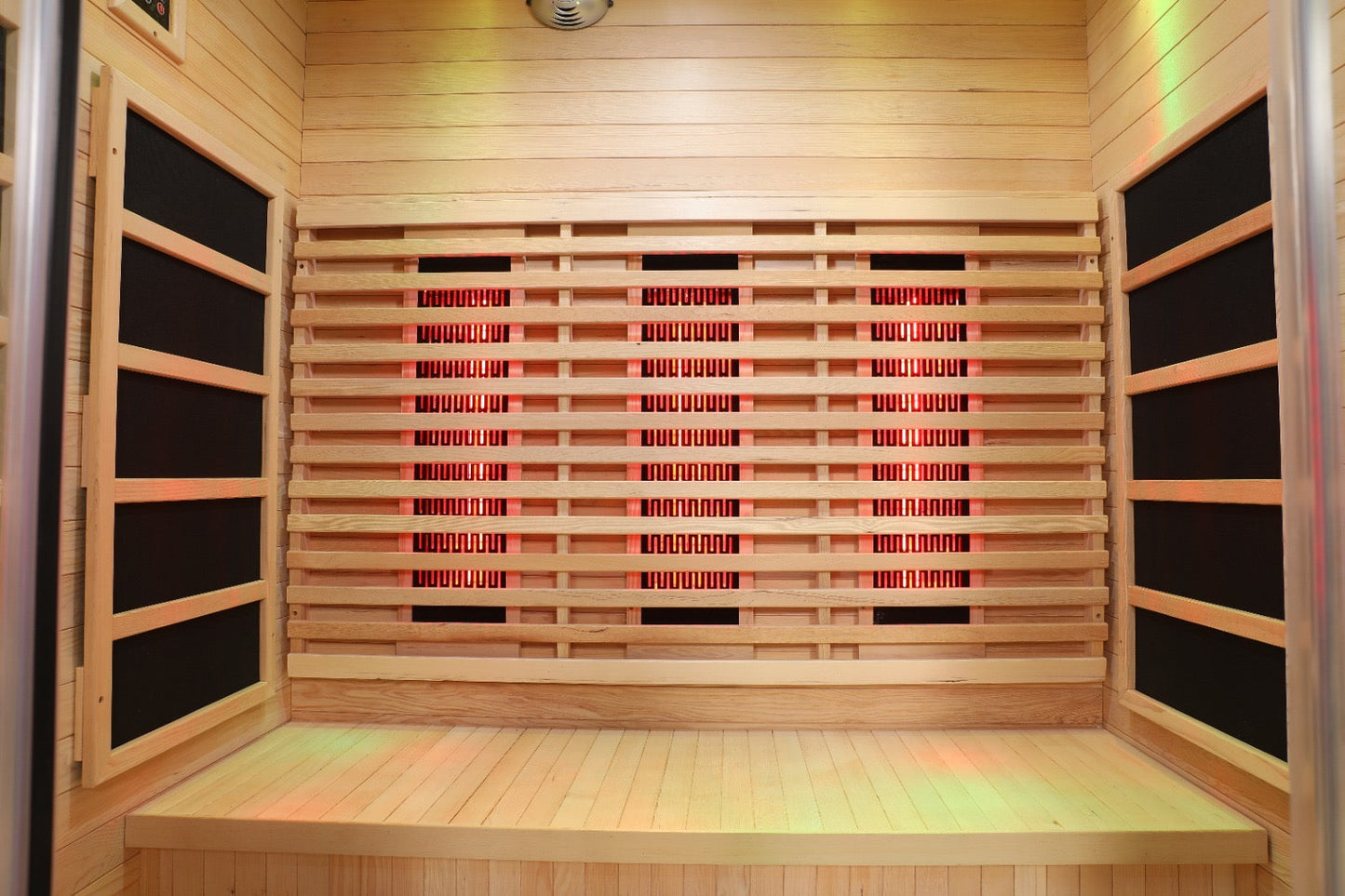 Blisspod | Venetian | Full Spectrum Indoor Premium Canadian Hemlock Ultra Low EMF Sauna | 11 Heaters | Reflexology & Chromotherapy | 3 Person
