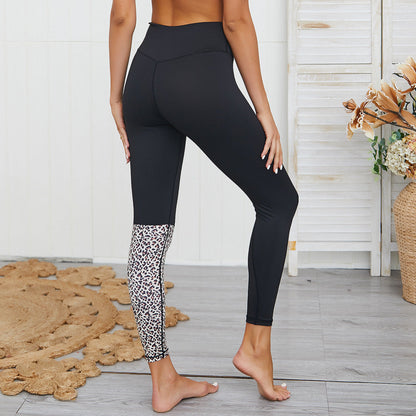 Leopard Print Yoga Suit – High-Waist Fitness Set with Adjustable Bra Back