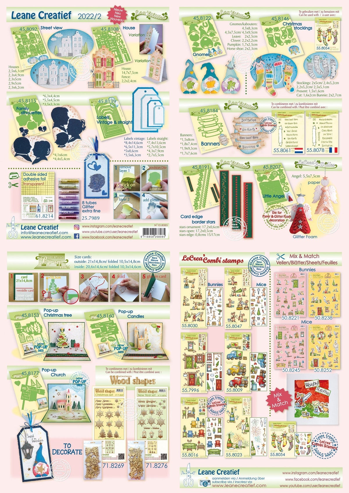 Leane Creatief A5 Leaflet With Overview New Collection 2022-2