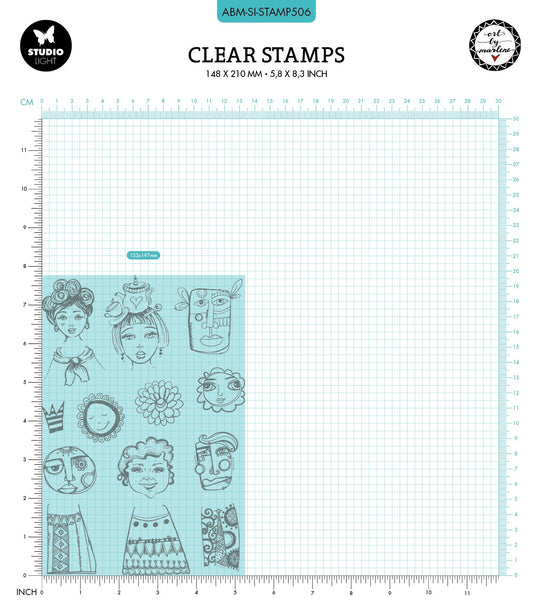 ABM Clear Stamp Face-It Signature Collection 148x210x3mm 13 PC nr.506