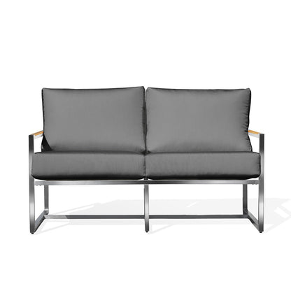 Acacia Stainless Steel Loveseat with Sunbrella® Cushions - AURABAGS SHOP