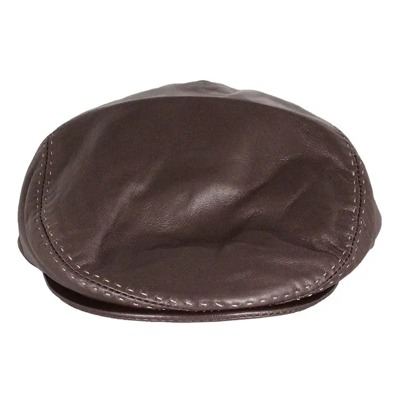 BOL Stitch Accent Leather London Flat Cap