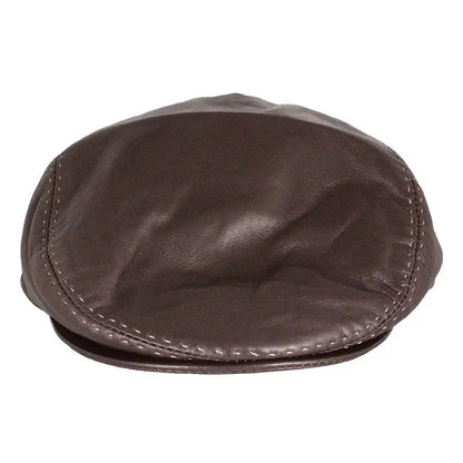 BOL Stitch Accent Leather London Flat Cap