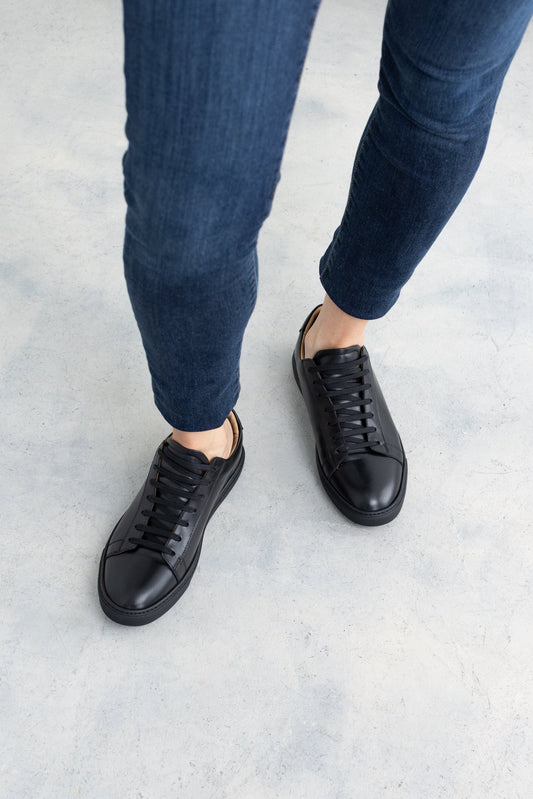 Black Calfskin Città Sneaker