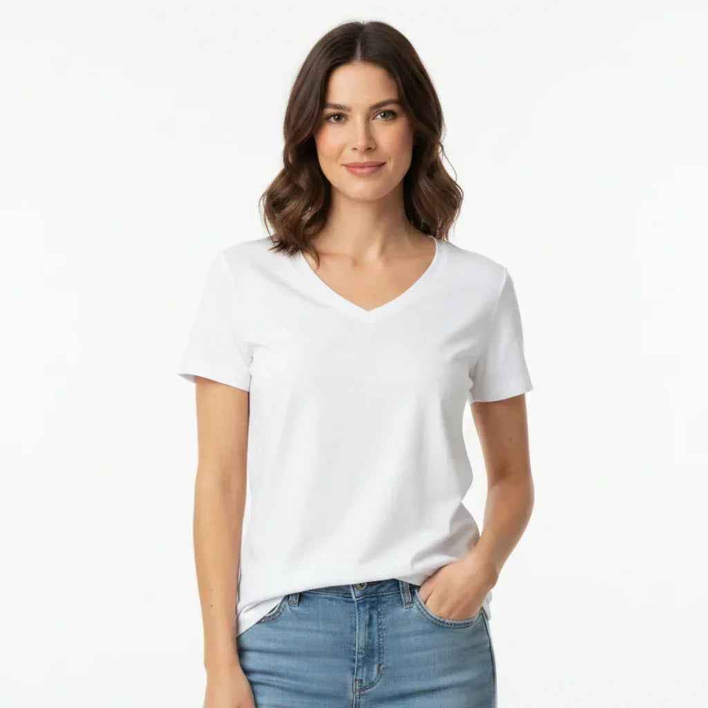 Blouse col V