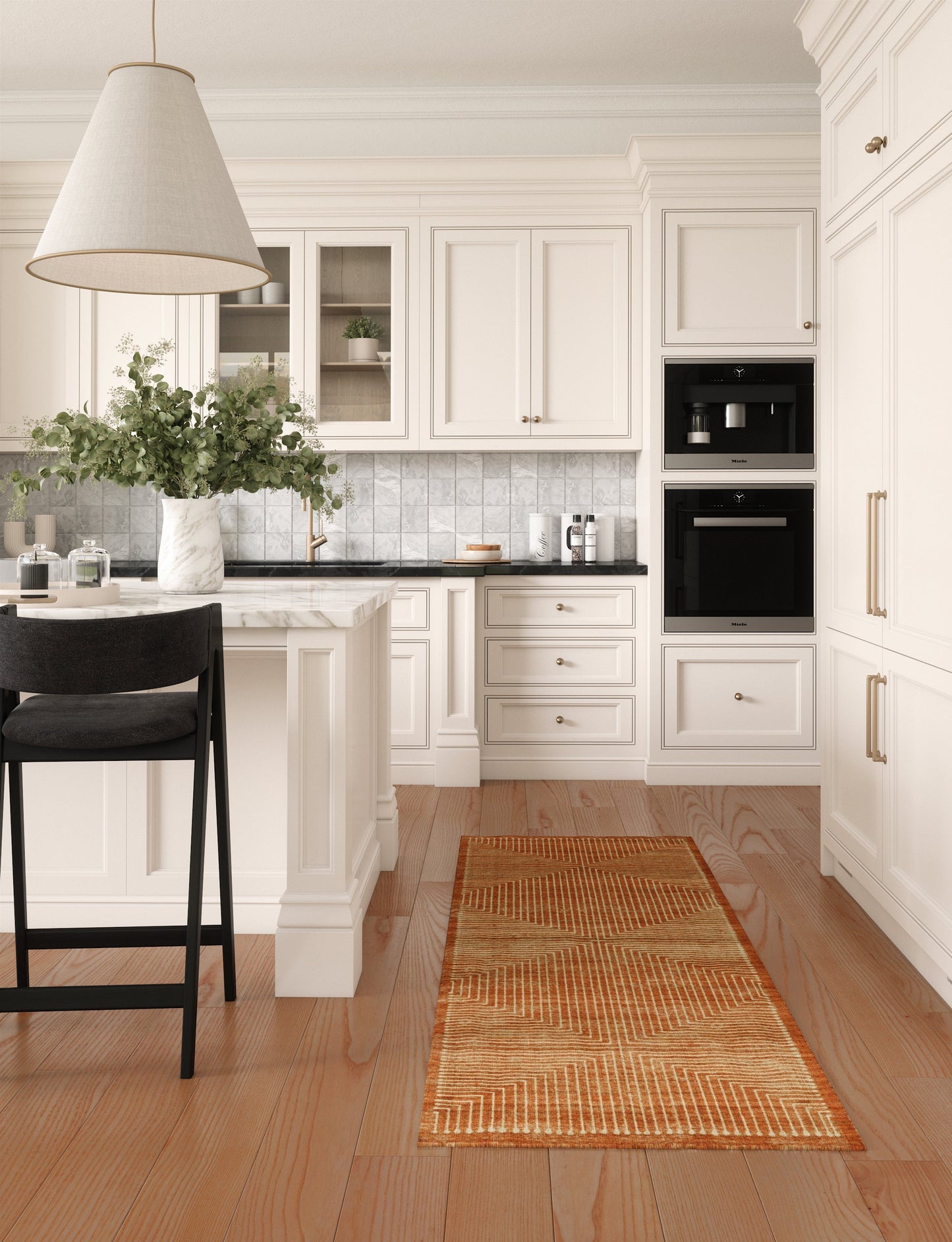 Bond Naturale Orange Elfenbein Teppich