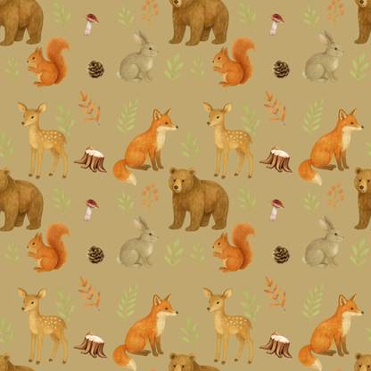 Attache-suce 🦊Les copains des bois en mousseline de bambou