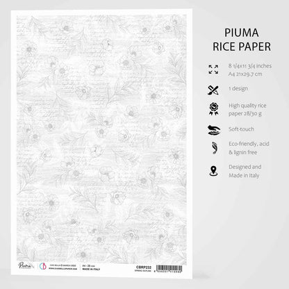 Ciao Bella Rice Paper A4 Spring Outline