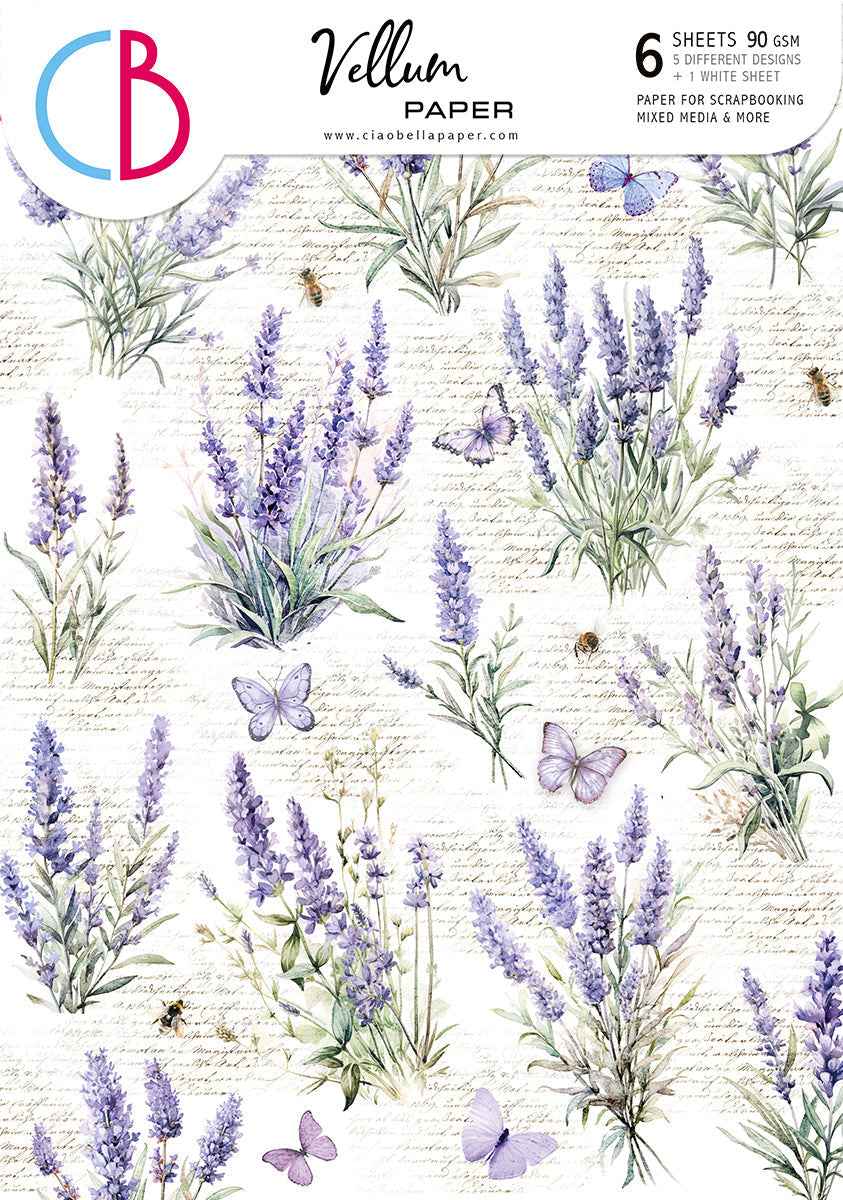 Vellum Morning In Provence Paper Patterns A4 6/Pkg